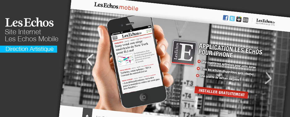 Gontran Broussard pour Les Echos : création de site Internet pour les apllications mobiles